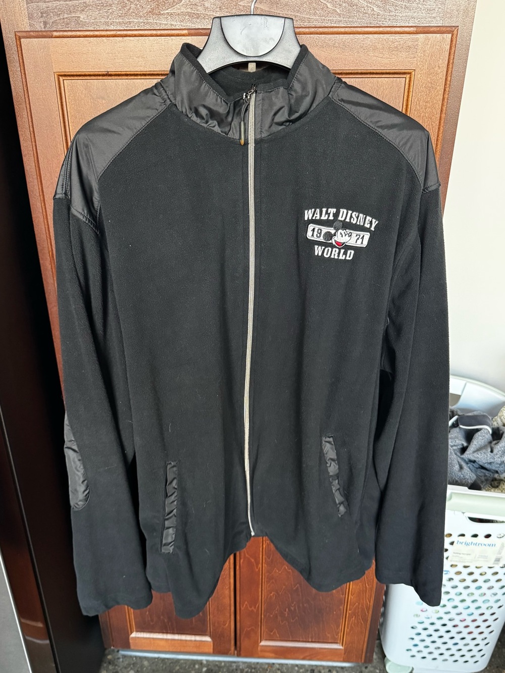 Disney Parks Official Walt Disney World 1971 Black Fleece Zip Jacket Mens XXL vi